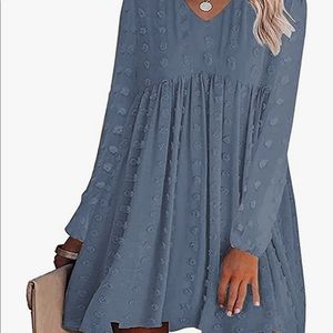 Blue flowy dress